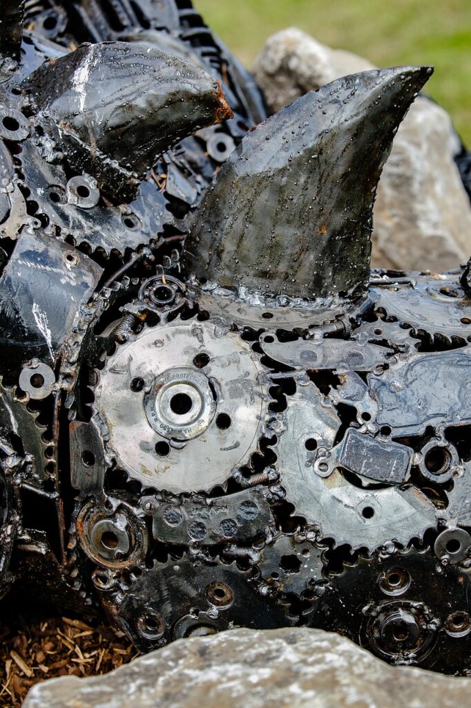 steampunk, surreal, arts, metal, gears